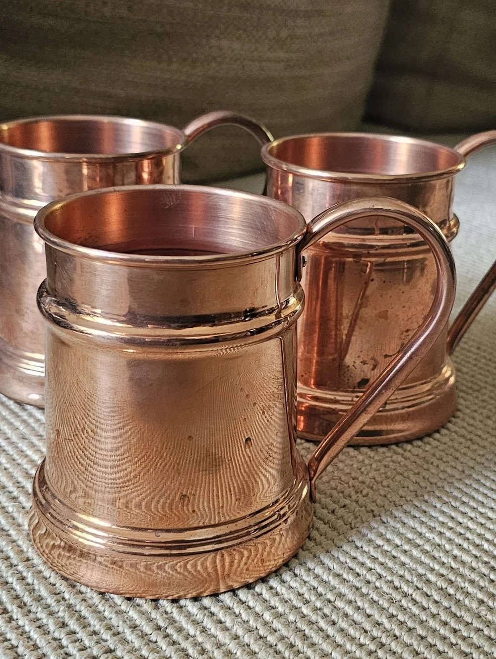 Paykoc 15oz Solid Copper Moscow Mule Steins - Set of 3 - Picture 2 of 8